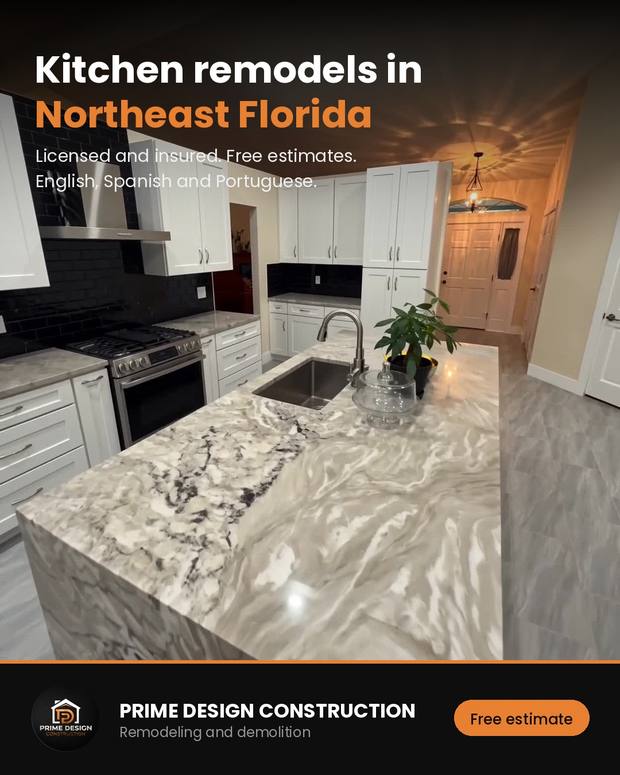Prime Design Construction — Kitchen remodels, NE Florida