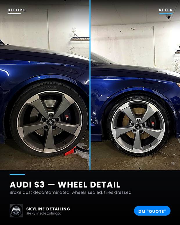 Skyline Detailing — Audi S3 — wheel detail